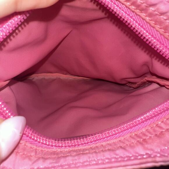 Prada Crossbody Bag Womens Small Pink Nylon Leather Adjustable Strap Italy - Picture 3 of 16